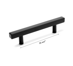 Ручка-рейлинг 96мм квадрат черный